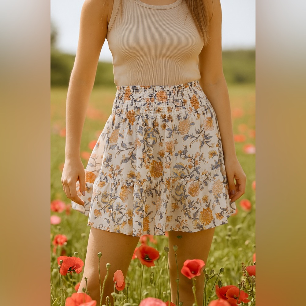 Joie || Floral Boho Skirt